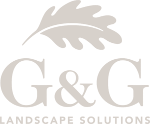 G & g landscape solutions logo.